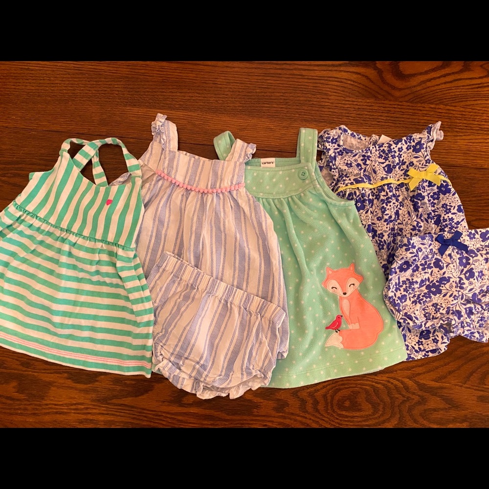 Four dresses size 6 months